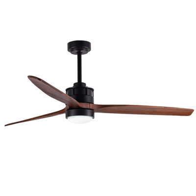 Houten bladen Europese plafondventilatoren met lichten DC-motor decoratief