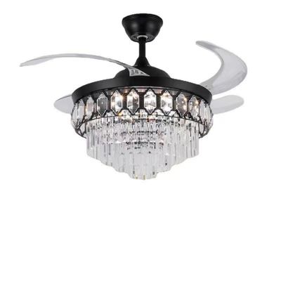 42 inch hoogwaardige kristal slimme plafond ventilator DC motor voor woonkamer