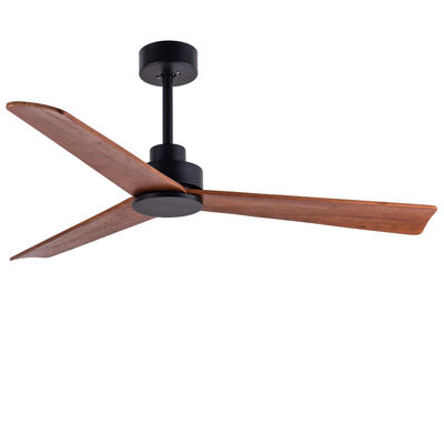 3 houten messen 52 inch ventilator Bruin Houten plafond ventilator Geen licht