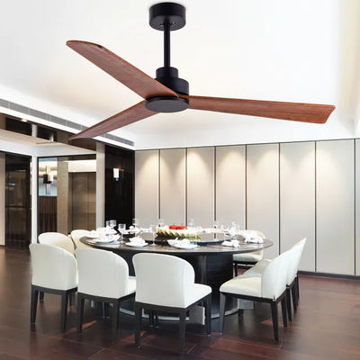 3 houten messen 52 inch ventilator Bruin Houten plafond ventilator Geen licht