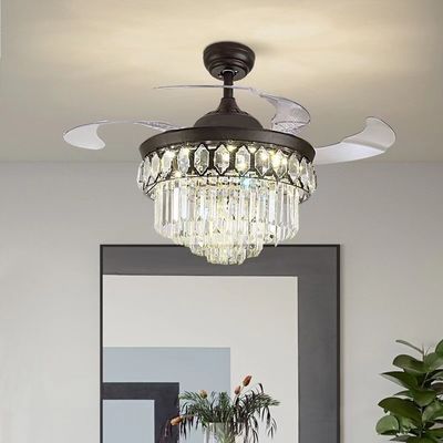 42 inch hoogwaardige kristal slimme plafond ventilator DC motor voor woonkamer
