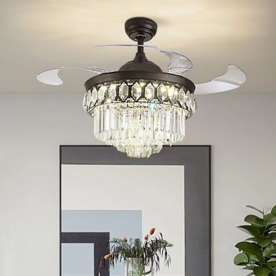 42 inch hoogwaardige kristal slimme plafond ventilator DC motor voor woonkamer