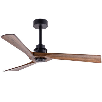 Decoratieve 3 blad houten plafondventilator met licht en afstandsbediening