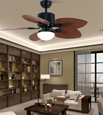 ABS bladen Moderne plafondventilatoren met licht 52 inch Zwart en Bruin
