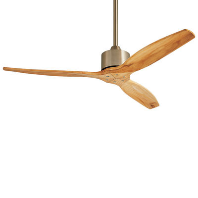 DC motor Echte houten plafondventilator met licht hout / afstandsbediening