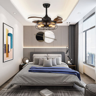 Slaapkamer Comfortabel E27 52 Inch Hoogkwaliteit Slim Plafondventilator DC Motor Met Licht