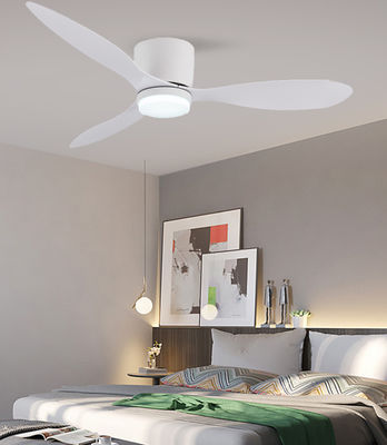 DC ABS hangende plafondventilator met licht 52 inch drie lemmen ventilatoren