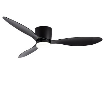 Zwarte 52 inch Hugger Plafondventilator ABS Drie blad Plafondventilator