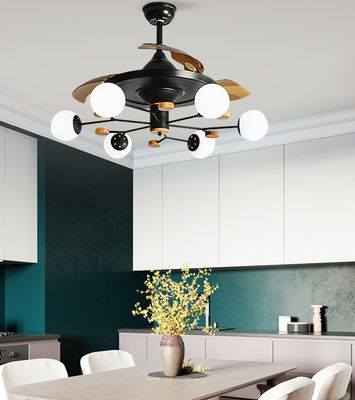 6 lampen Keuken plafond ventilatoren met licht 52in plafond ventilator met gloeilamp