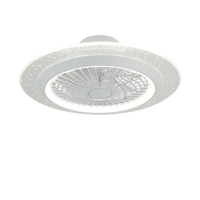 Witte 42 inch blaadloze plafondventilator met licht decoratief geruisloos