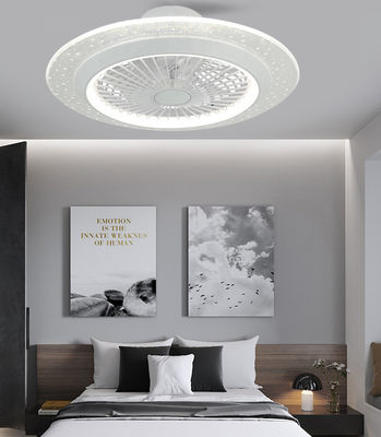 Witte 42 inch blaadloze plafondventilator met licht decoratief geruisloos