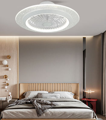 Witte 42 inch blaadloze plafondventilator met licht decoratief geruisloos
