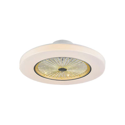 Witte opneembare plafondventilator met verlichting