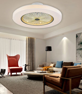 Witte opneembare plafondventilator met verlichting