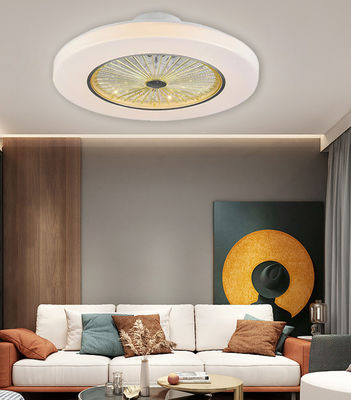 Witte opneembare plafondventilator met verlichting