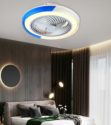 Blauw en wit kristal plafond ventilator 42in kandelaar ventilatoren met lichten