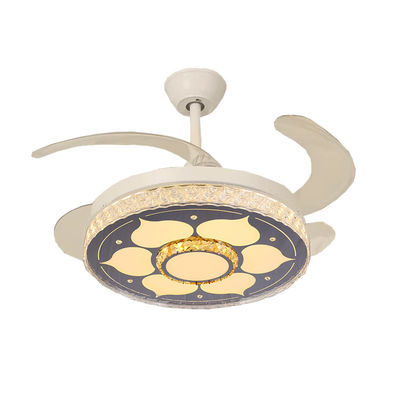 Rustige DC vouwdeilventilator met licht 42 inch ventilator met vouwbladen
