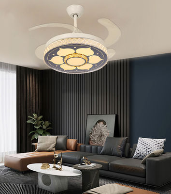 Rustige DC vouwdeilventilator met licht 42 inch ventilator met vouwbladen