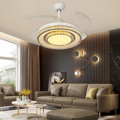 Smart Control vouwbare bladen ventilator Plafond ventilatoren met lichten en terugtrekbare bladen